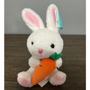 Hug Fun White Bunny Rabbit Holding Carrot‎ Plush